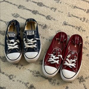 BUNDLE:  Converse women’s Blue and RedSneakers